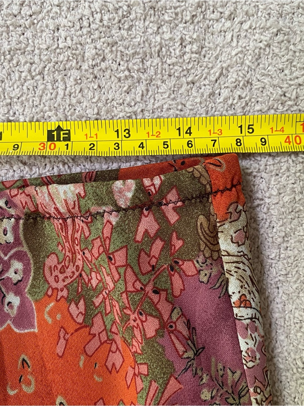 Vintage S.L.B. medium Fairycore leopard paisley hi-low skirt - Picture 9 of 11
